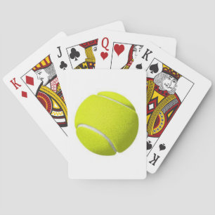Tennisball auf einer Spielkarte-Plattform Spielkarten