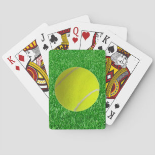 Tennisball auf Gras Spielkarten