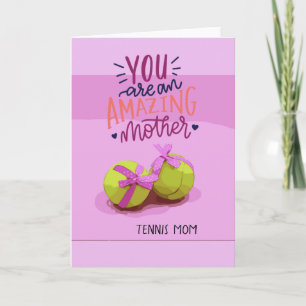 Tennisball auf Rosa für Tennis-Mama Muttertag Karte