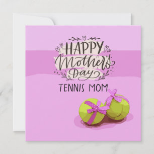 Tennisball auf Rosa für Tennis-Mama Muttertag Karte