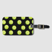 Tennisball auf schwarzem Hintergrund Gepäckanhänger (Vorderseite (Horizontal))