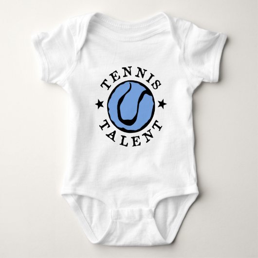 Tennisball Baby Shirt Ganzkörper Anzug (Vorderseite)