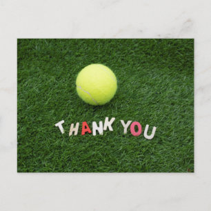 Tennisball Danke Postkarte