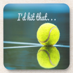 Tennisball, den ich dieses lustige Geschenk schlag Getränkeuntersetzer