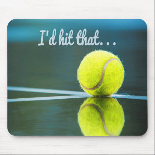 Tennisball, den ich dieses lustige Geschenk schlag Mousepad