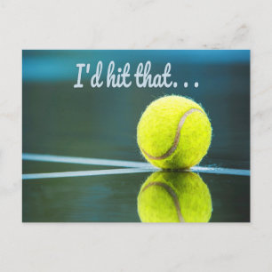 Tennisball, den ich dieses lustige Geschenk schlag Postkarte