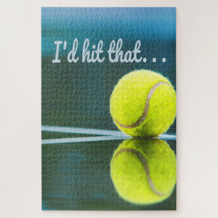 Tennisball, den ich dieses lustige Geschenk schlag Puzzle