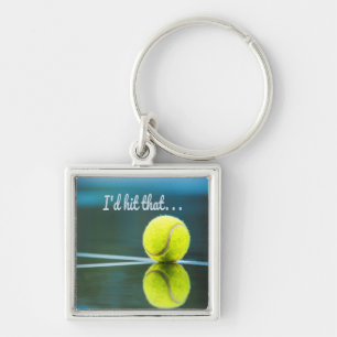 Tennisball, den ich dieses lustige Geschenk schlag Schlüsselanhänger