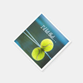 Tennisball, den ich dieses lustige Geschenk schlag Serviette (Ecke)