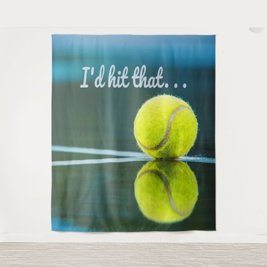 Tennisball, den ich dieses lustige Geschenk schlag Wandteppich (Vorderseite)