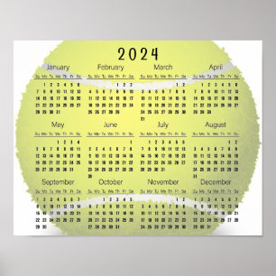 Tennisball-Design 2024 Kalenderposter Poster