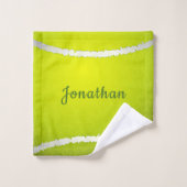Tennisball Design Badetuch Set (Waschlappen)