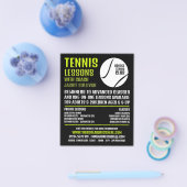 Tennisball-Design, Tennisunterricht/Klassenwerbung Flyer (Einzeln)