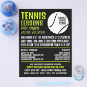 Tennisball-Design, Tennisunterricht/Klassenwerbung Flyer (Einzeln)
