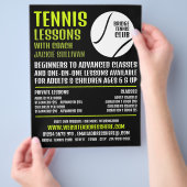 Tennisball-Design, Tennisunterricht/Klassenwerbung Flyer (Hand)