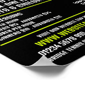 Tennisball-Design, Tennisunterricht/Klassenwerbung Poster (Ecke)