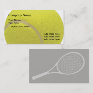 Tennisball-Design Visitenkarte