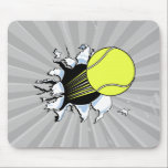 Tennisball durchbricht mousepad<br><div class="desc">Sehr gute Sportausführung für jeden Fan,  Spieler oder Teamkollegen. Klicken Sie auf Anpassen,  um einen Namen oder einen eingängigen Satz hinzuzufügen oder die Hintergrundfarbe bei ausgewählten Produkten zu ändern. Zeigen Sie Ihre sportliche Seite und Teamstolz.</div>