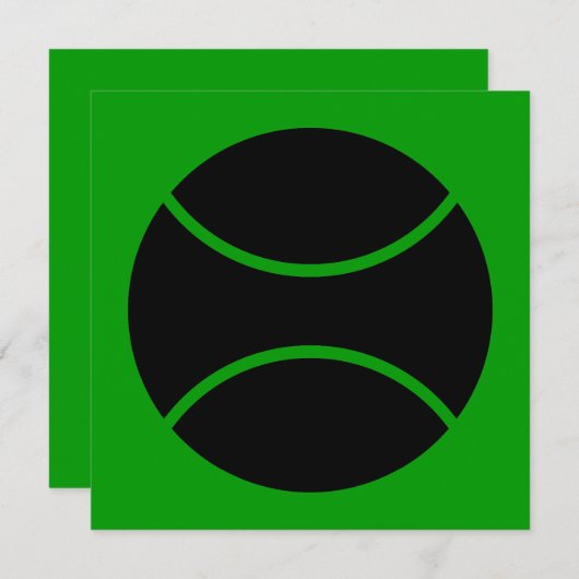 Tennisball Einladung (Vorne/Hinten)
