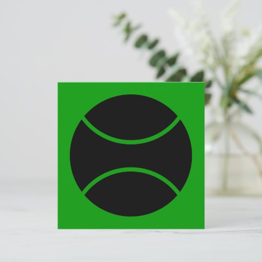 Tennisball Einladung (Stehend Vorderseite)
