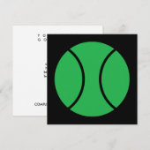 Tennisball Einladung (Vorne/Hinten)