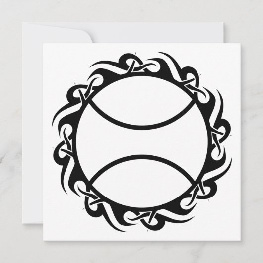 Tennisball Einladung (Vorderseite)