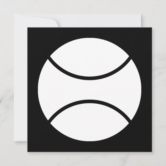 Tennisball Einladung (Vorderseite)