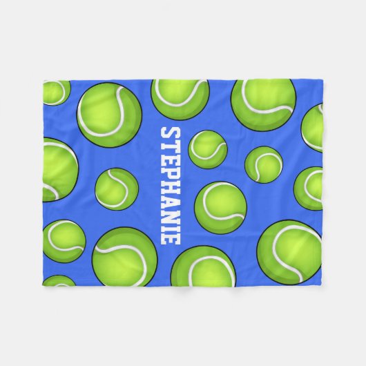 Tennisball Fleecedecke (Vorderseite (Horizontal))