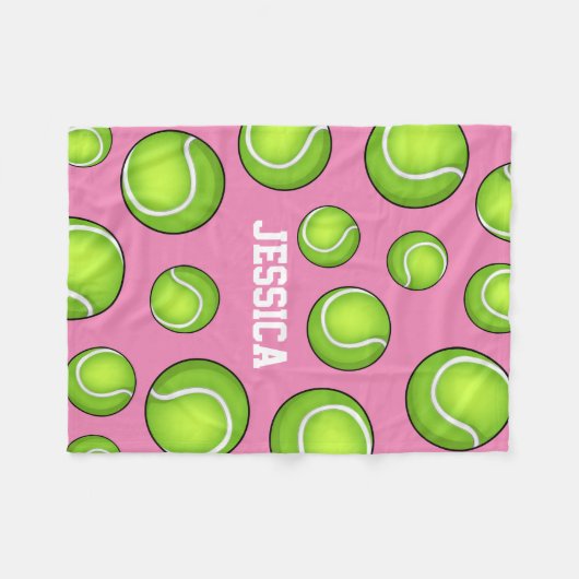 Tennisball Fleecedecke (Vorderseite (Horizontal))