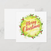 Tennisball Frohe Weihnachten Urlaub  (Vorne/Hinten)