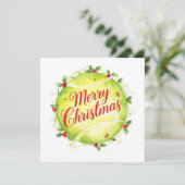 Tennisball Frohe Weihnachten Urlaub  (Stehend Vorderseite)