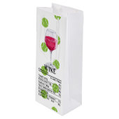 Tennisball für Weinliebhaber mit Ernährung Geschenktüte Für Weinflaschen (Vorderseite Schrägansicht)