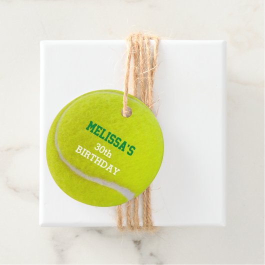 Tennisball Gelb und Grün Geschenkanhänger (Beispiel)