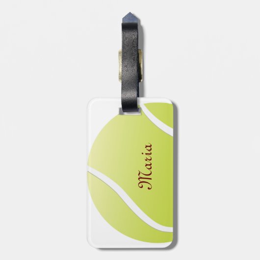 Tennisball Gepäckanhänger (Rückseite vertikal)