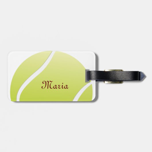 Tennisball Gepäckanhänger (Rückseite horizontal)