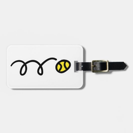 Tennisball Gepäckanhänger (Vorderseite horizontal)