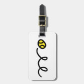 Tennisball Gepäckanhänger (Vorderseite vertikal)