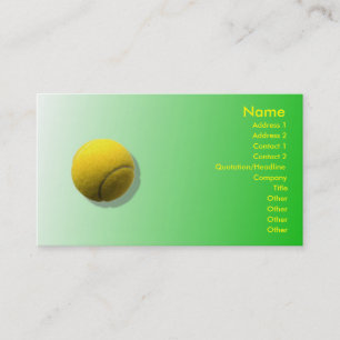 Tennisball-Geschäftskarte Visitenkarte