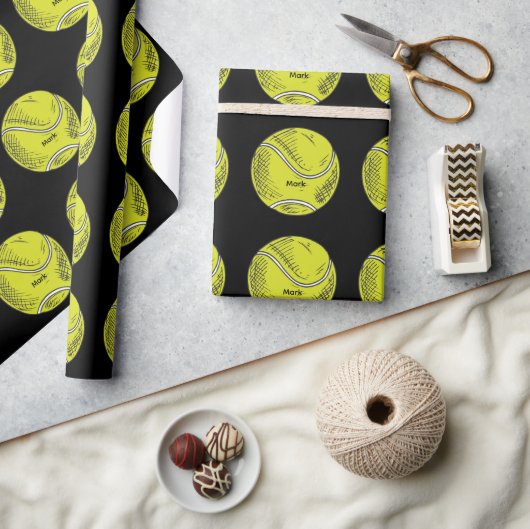 Tennisball geschenkpapier (Kunsthandwerk)