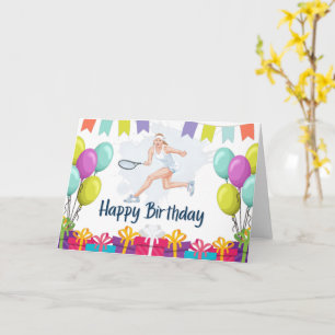 Tennisball Glückwunsch zum Geburtstag zum Tennissp Karte