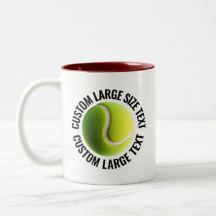 Tennisball & großer Text MAROON 11oz Custom Zweifarbige Tasse