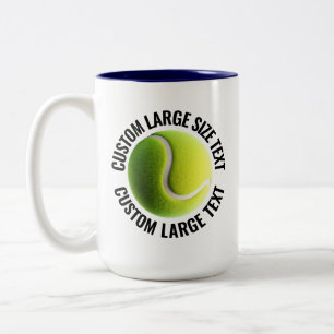 Tennisball & Großtext NAVYBLAU 425g Custom Zweifarbige Tasse
