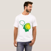Tennisball Head Gesicht T-Shirt (Vorne ganz)