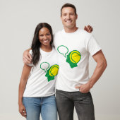 Tennisball Head Gesicht T-Shirt (Unisex)