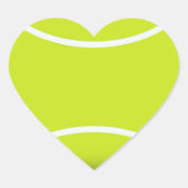 Tennisball Herz-Aufkleber (Vorderseite)