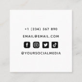 Tennisball im Wasserbecken Niedliche Social Media Quadratische Visitenkarte (Rückseite)