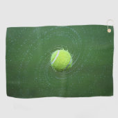 Tennisball in der Luft Poster Design Golf Handtüch Golfhandtuch (Horizontal)