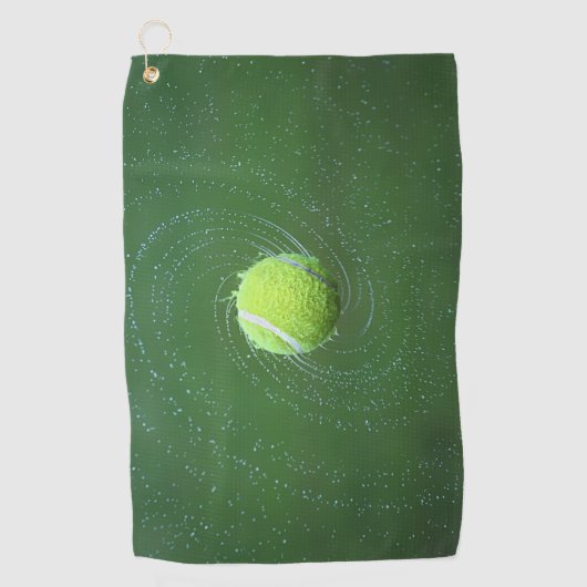 Tennisball in der Luft Poster Design Golf Handtüch Golfhandtuch (Vorderseite)
