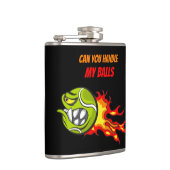 Tennisball in Flammen, Zitronensportangebot, Schwa Flachmann (Rechts)