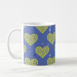 Tennisball in Herzform - Muster  Kaffeetasse